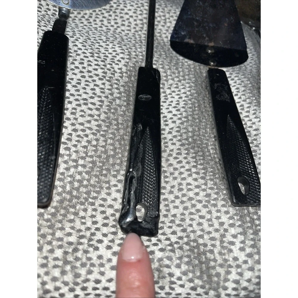 Set Of 4 Vintage Ekco Utensils Keyhole Spatula Pie Knife Serving Spoon & Fork‎